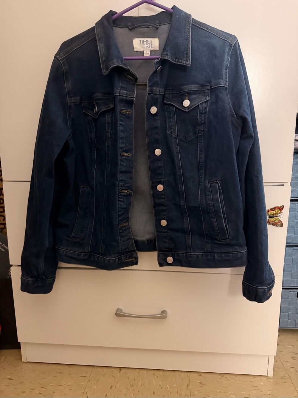Time and Tru Navy Blue Women's Denim Jacket
